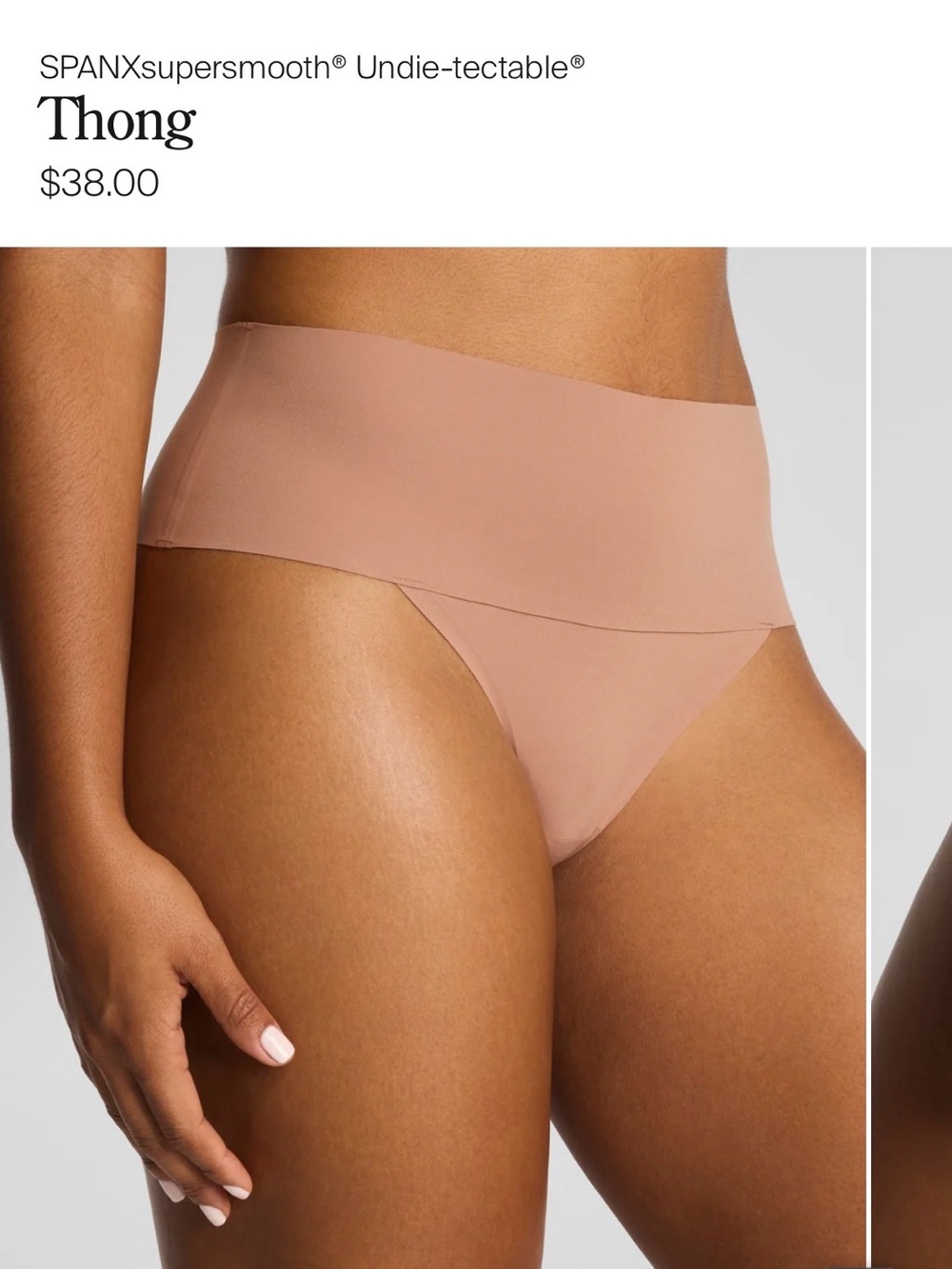 SPANX Supersmooth Undie-tectable® High-Waist Thong in cinnamon